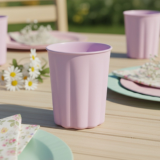 Pastell Plastmuggar Lila