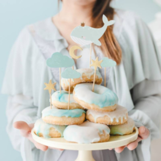 Val Cupcaketopper Ljusblå