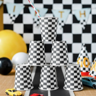 Racerflagga Pappmuggar