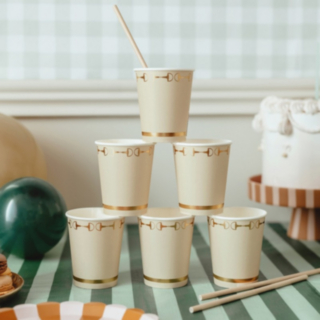 Häst pappersmuggar beige