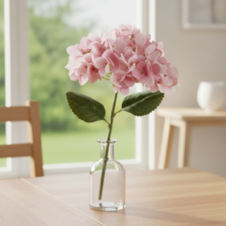 Konstgjord Hortensia Ljusrosa