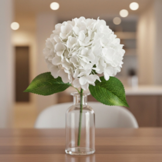 Konstgjord Premium Hortensia Vit