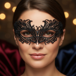 Noir Maskerad Ögonmask Svart
