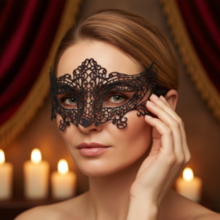Antik Maskerad Ögonmask Svart