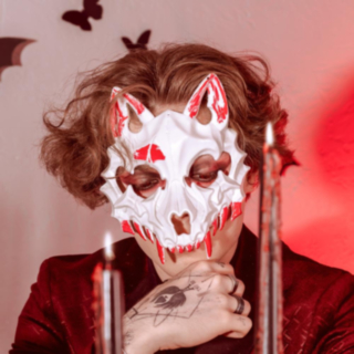 Blodig Varuv Mask Röd/Vit