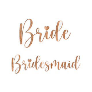 Bride & Bridesmaid Glasmarkörer