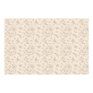 Blommig Duk Beige
