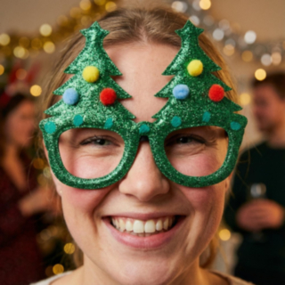 Glittriga Julgranar Glasögon