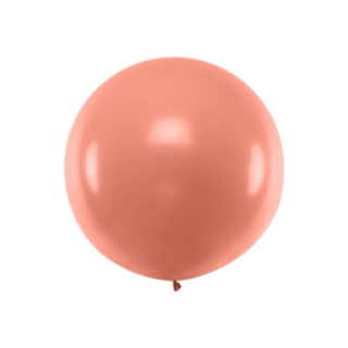 Stor Rund Ballong Metallic Roséguld