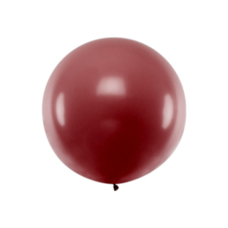 Stor Rund Ballong Pastell Burgundy