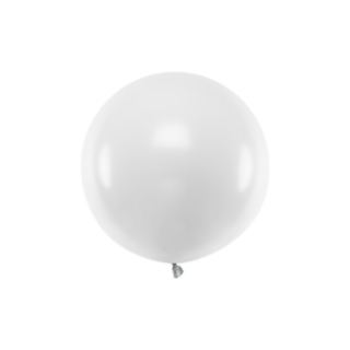 Stor Rund Ballong Pastell Vit