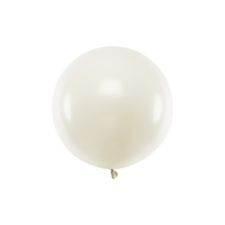 Stor Rund Ballong Pastell Creme