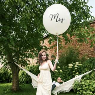 Mrs Jätteballong Vit