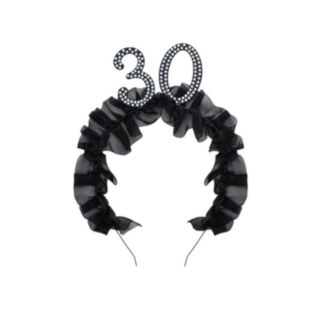 30 År Pärla Hårband Svart