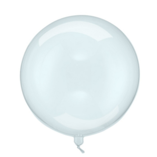 Transparent Klotrund Ballong Blå