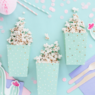 Prickiga Popcornbägare Mintgrön