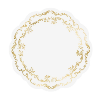 Ornament Bordstabletter Guld/Vit