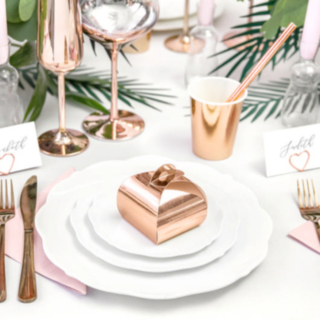 Böjda Presentaskar Roséguld