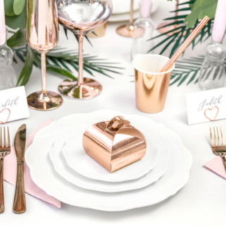 Böjda Presentaskar Roséguld