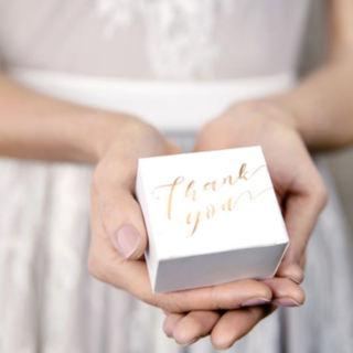 Thank You Presentaskar Guld/Vit