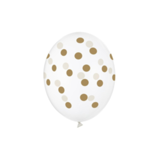 Prickiga Latexballonger Transparent/Guld
