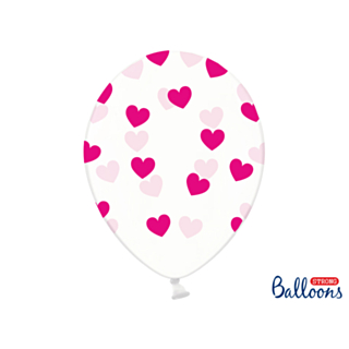 Rosa Hjärtan Ballonger Transparenta