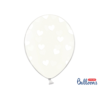 Vita Hjärtan Ballonger Transparenta