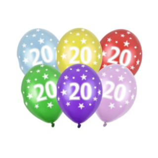 20 År Metallic Latexballonger