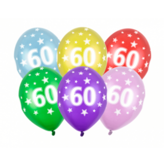 60 År Ballonger Färgmix