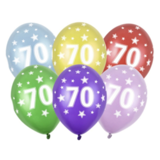 70 År Ballonger Färgmix