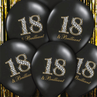 18 & Brilliant Ballonger Svart