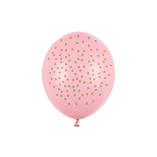 Guldprickiga Ballonger Pastell Rosa