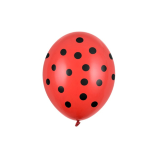 Prickiga Latexballonger Räd/Svart