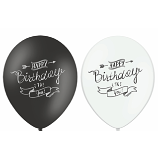 Svarta & Vita Födelsedagsballonger