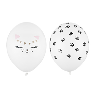Katt Ballonger Pastellvita