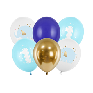 Ballongmix 1-årsdagen Ljusblå