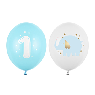 1 År Ballongmix Ljusblå