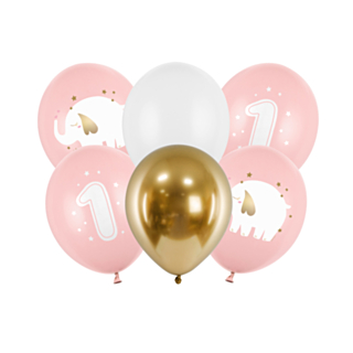 Ballongmix 1-årsdagen Ljusrosa
