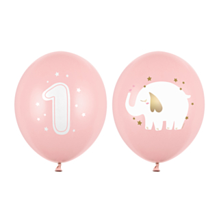 1 År Ballongmix Rosa