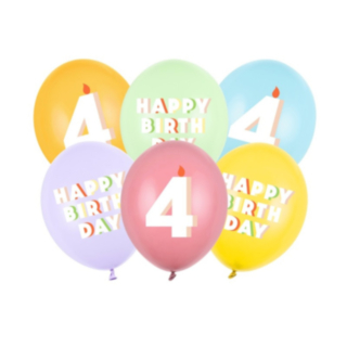 4 År Födelsedag Latexballonger