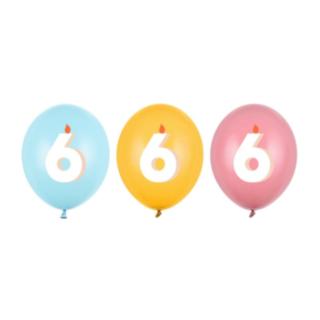 6 År Födelsedag Latexballonger