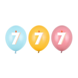 7 År Födelsedag Latexballonger