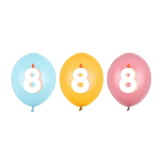 8 År Födelsedag Latexballonger