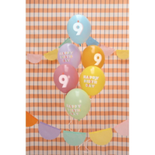 9 År Födelsedag Latexballonger