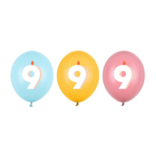 9 År Födelsedag Latexballonger