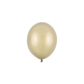 Metalliska Mini Latexballonger Cold Gold