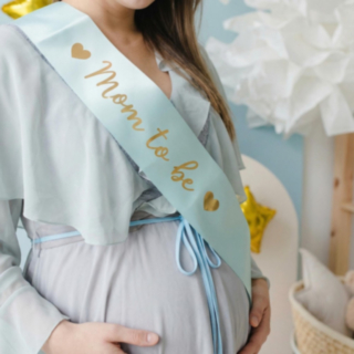 Mom To Be Ordensband Ljusblå