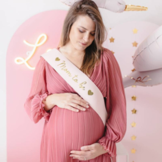 Mom To Be Ordensband Ljusrosa