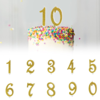 Glitter Tårtljus Guld