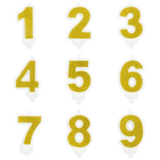 Sifferljus Glitter Guld Sifferljus Glitter Guld
